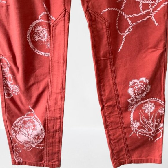 Pilcro Anthropologie‎ The Wandered Printed Relaxed Leg Cotton Pants Size 27 - Picture 6 of 11